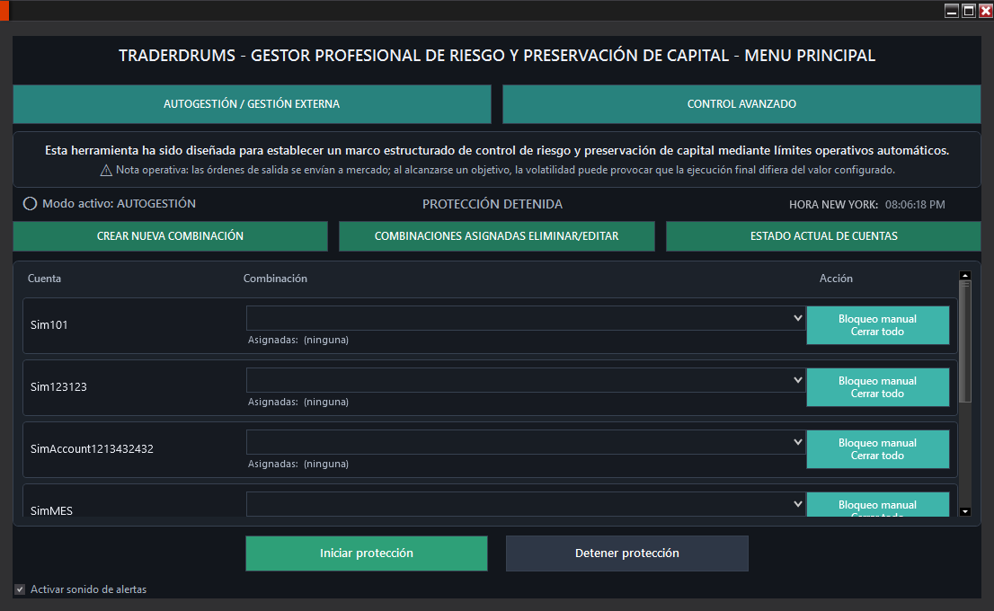 protección detenida